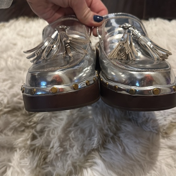 J crew Silver Tassel Clogs - Picture 4 of 6